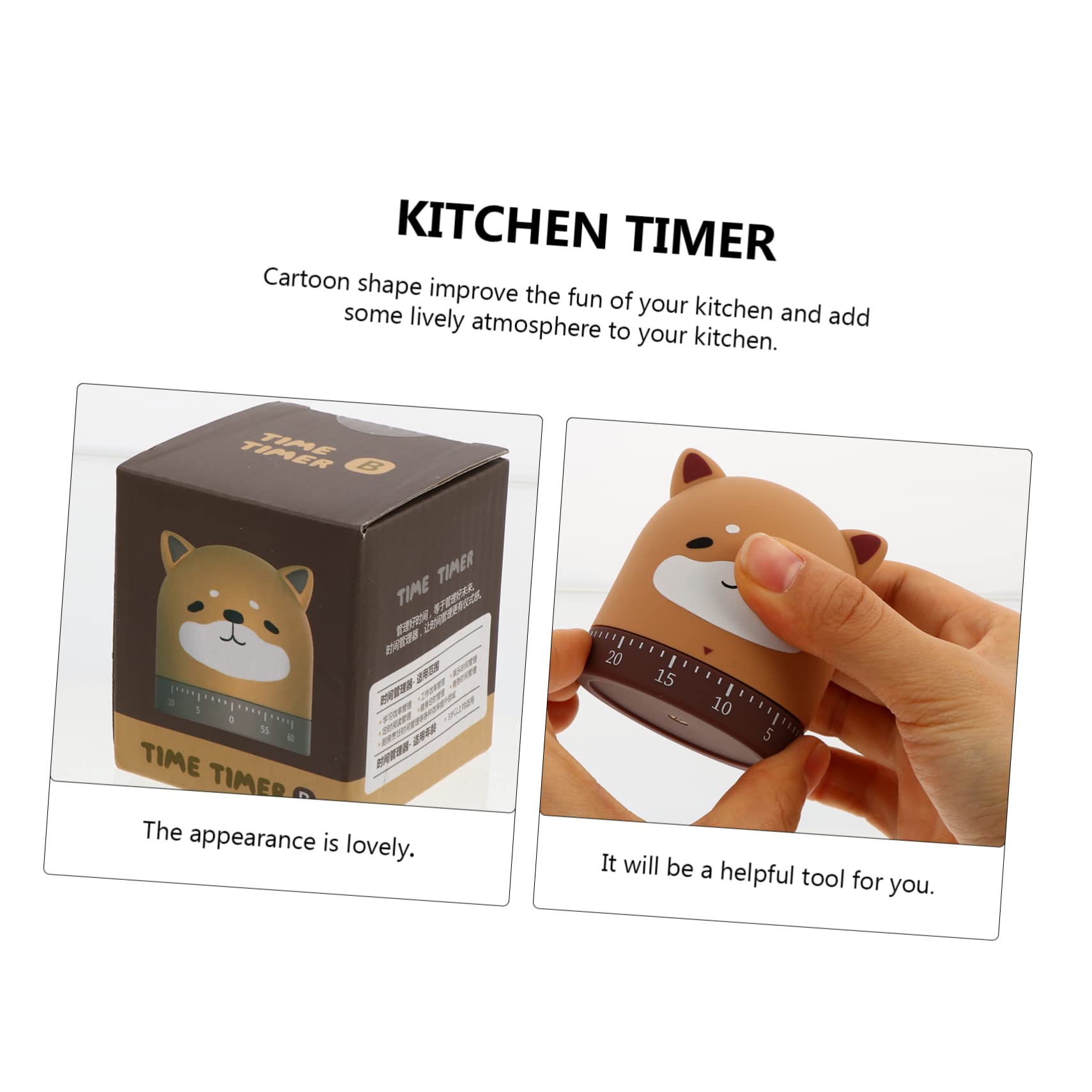 MAGICLULU 3stücke Cartoon Küchentimer Mechanisch Timer Für Küche Eieruhr Im Hunde-Design Zeitmanagement Für Backen Kochen Übungen Und Unterrichtsaktivitäten