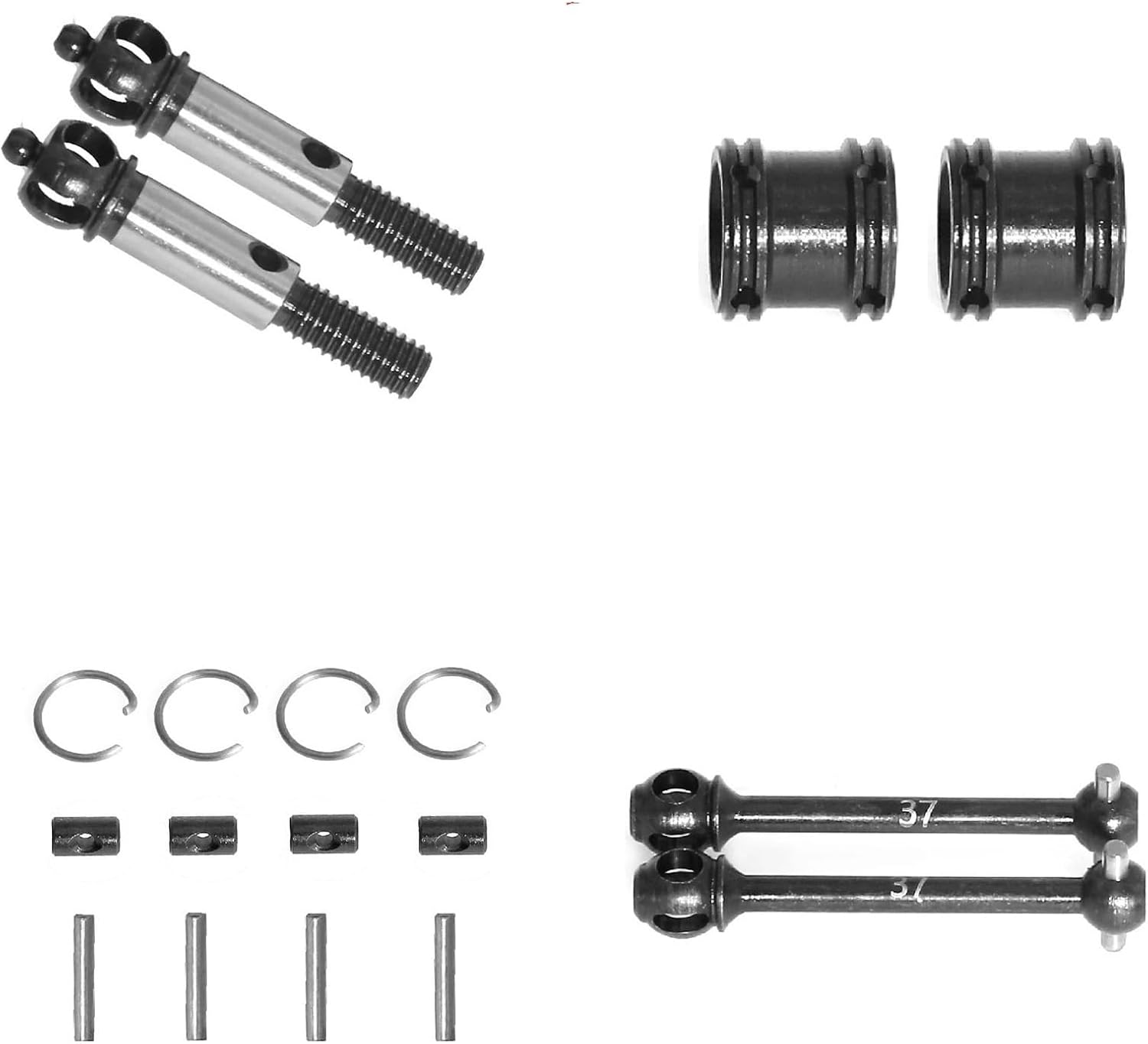 メタルドライブシャフト CVD ドライブシャフト 37mm 39mm 42mm ドッグボーンセット TT02 XV01 XV02 R