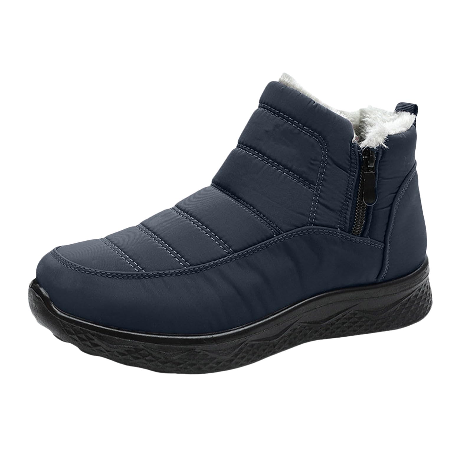 Winter Boots Women Men Winter Warm Booties Fur Lined Non-Slip Ankle Boots Waterproof Thickening Lightweight Comfortable Shoes