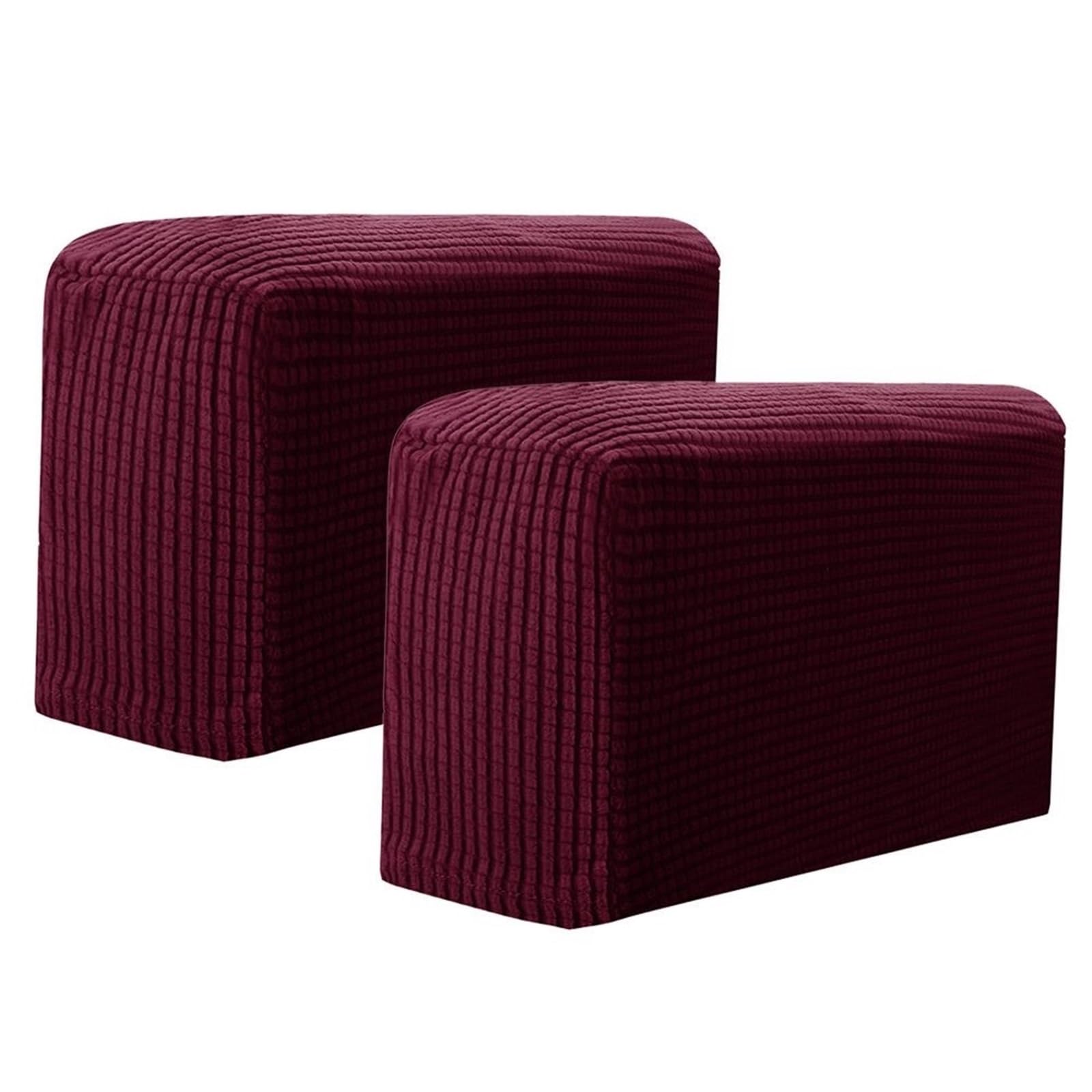 Sofa Armlehnenbezüge 2PCS Stretchy Möbel Armlehne Abdeckungen Hause Couch Arm Schutz Sofa Abdeckung Sofa-Armlehnenschoner(Wine red)