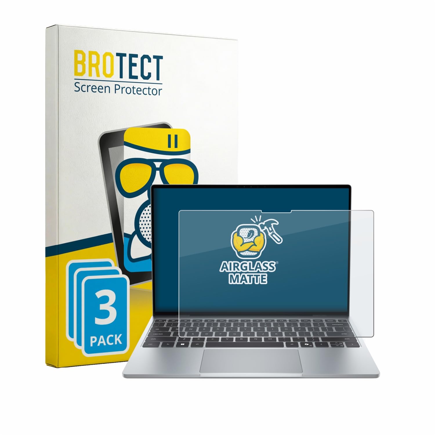 brotect Pellicola Vetro Opaca per Dell XPS 13 DX13260 2026 (3 Pezzi) Protezione Schermo [Anti-Riflesso, Durezza 9H]