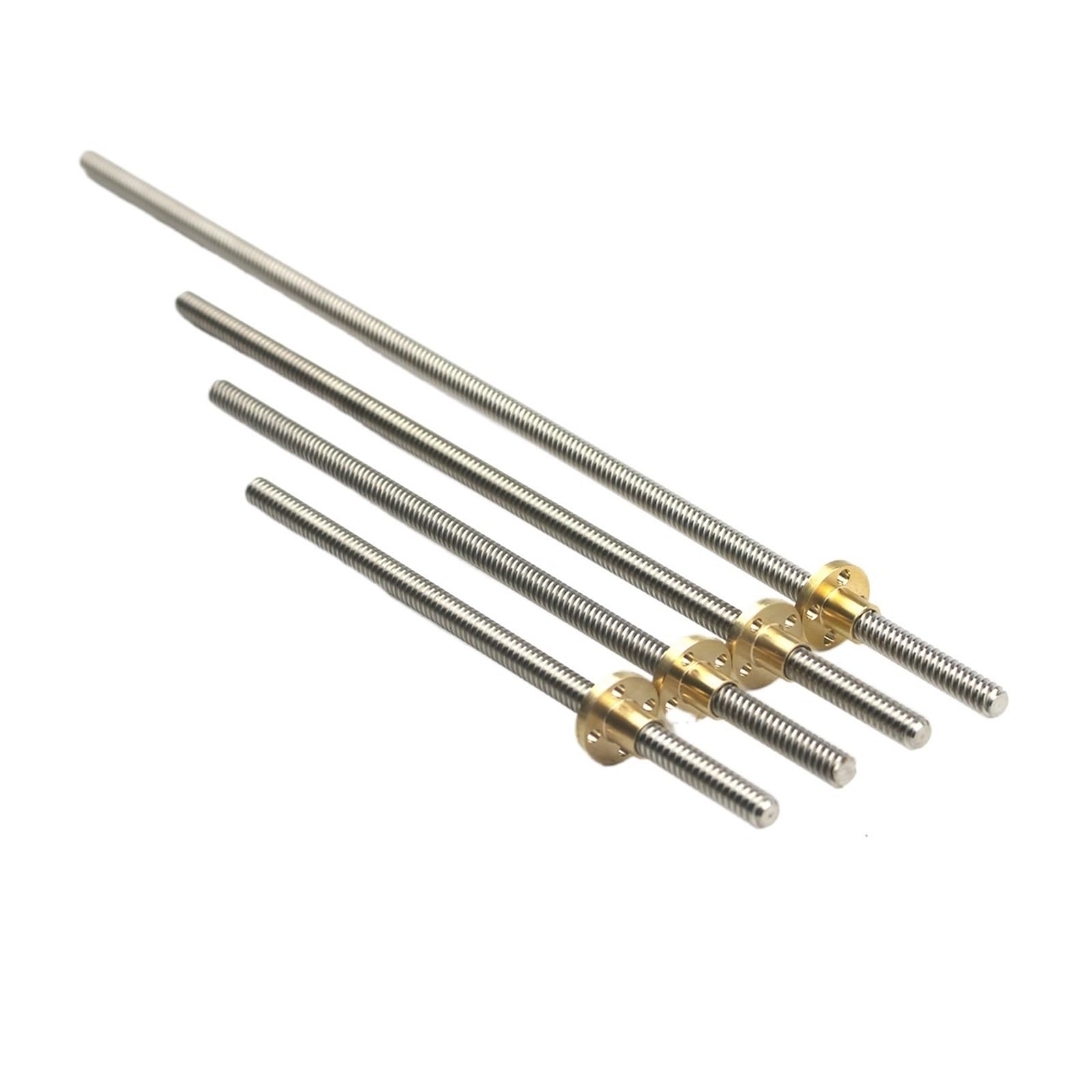 Śruba kulowa bezluzowa Śruba pociągowa T8 Skok 2 mm 2 mm OD8 mm 100 mm-1200 mm 1200 mm z nakrętką mosiężną(1200mm)