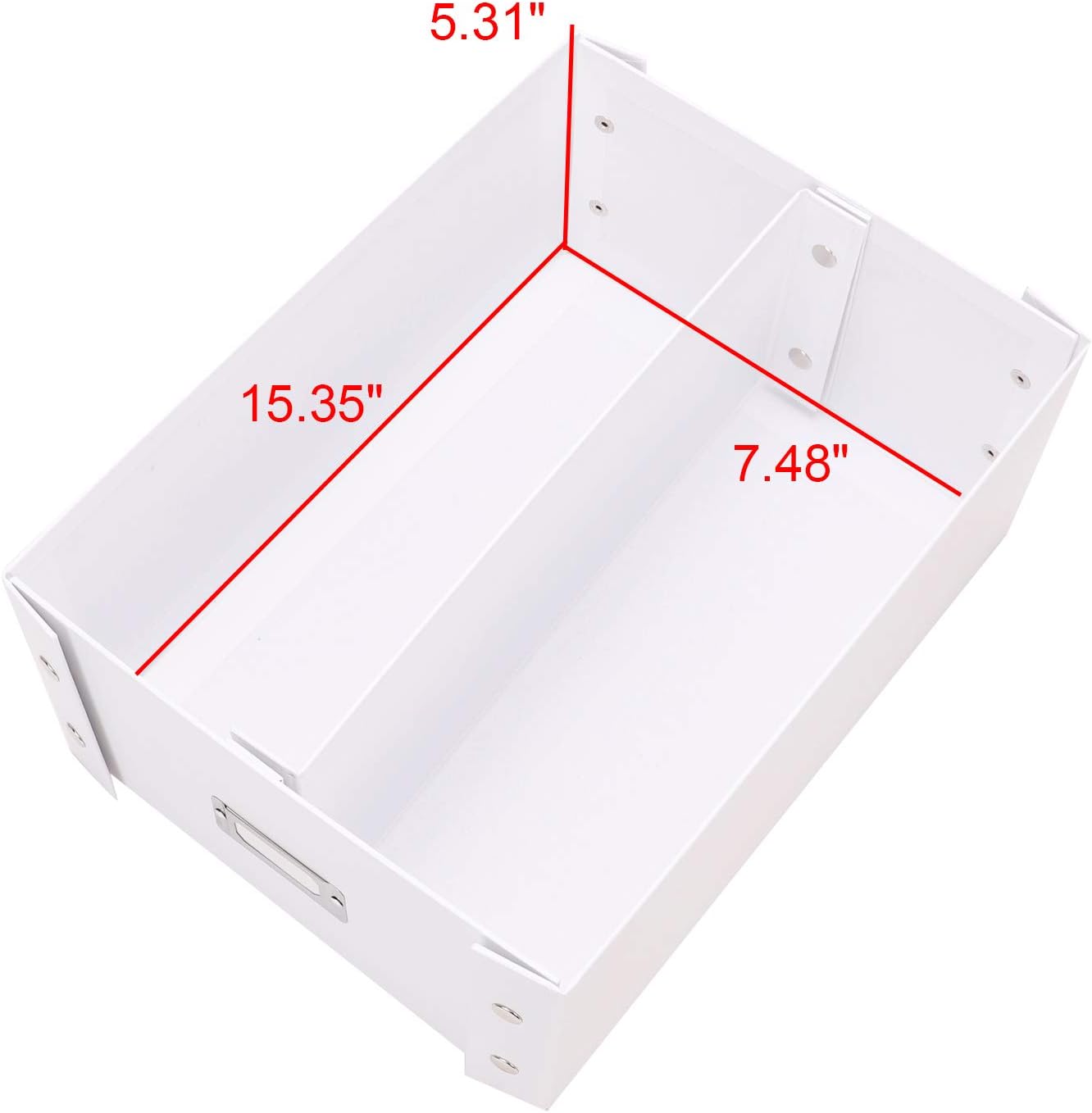 Snap-N-Store CD & DVD Storage Box - Pack of 2, Double Wide, 6.1 x 10.5 x 14 Inches Disc Holders with Lids to Store up to 330 Discs - White : Electronics