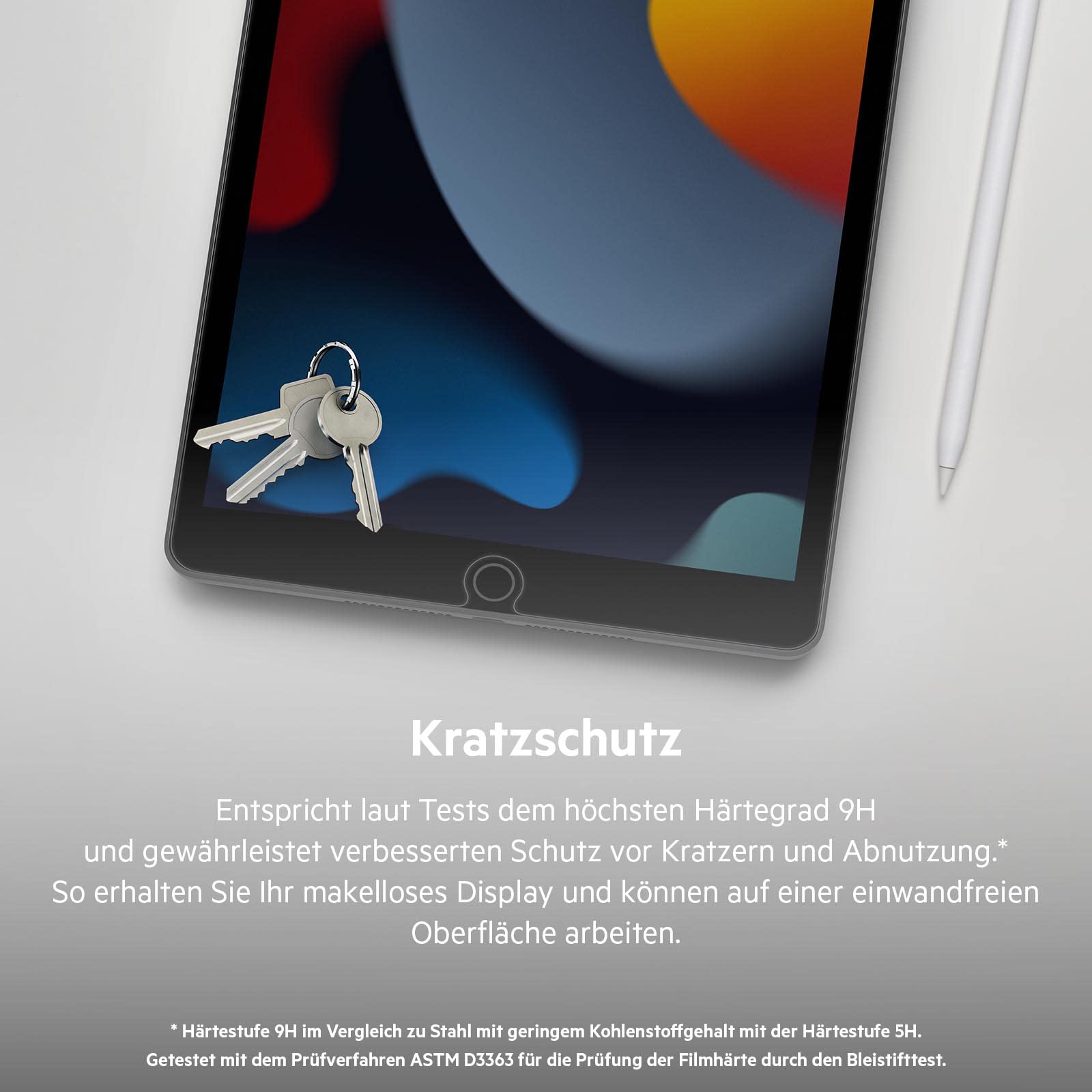 Belkin ScreenForce TemperedGlass Displayschutz für iPad 9, iPad Pro 10,5 Zoll, iPad Air 3, iPad 8 und iPad 7; kompatibel mit dem Apple Pencil; Positionierungsschale enthalten