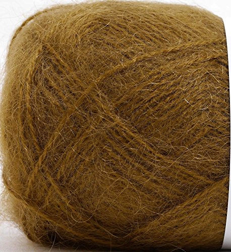 ハマナカ モヘア 毛糸 並太 Col.105 ブラウン 系 25g 約100m 0019