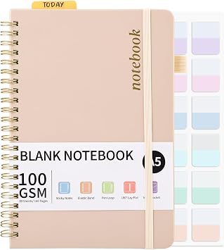 Thboxes A5 Dotted Notebook, 160 Pages, 100 Gsm, Pink