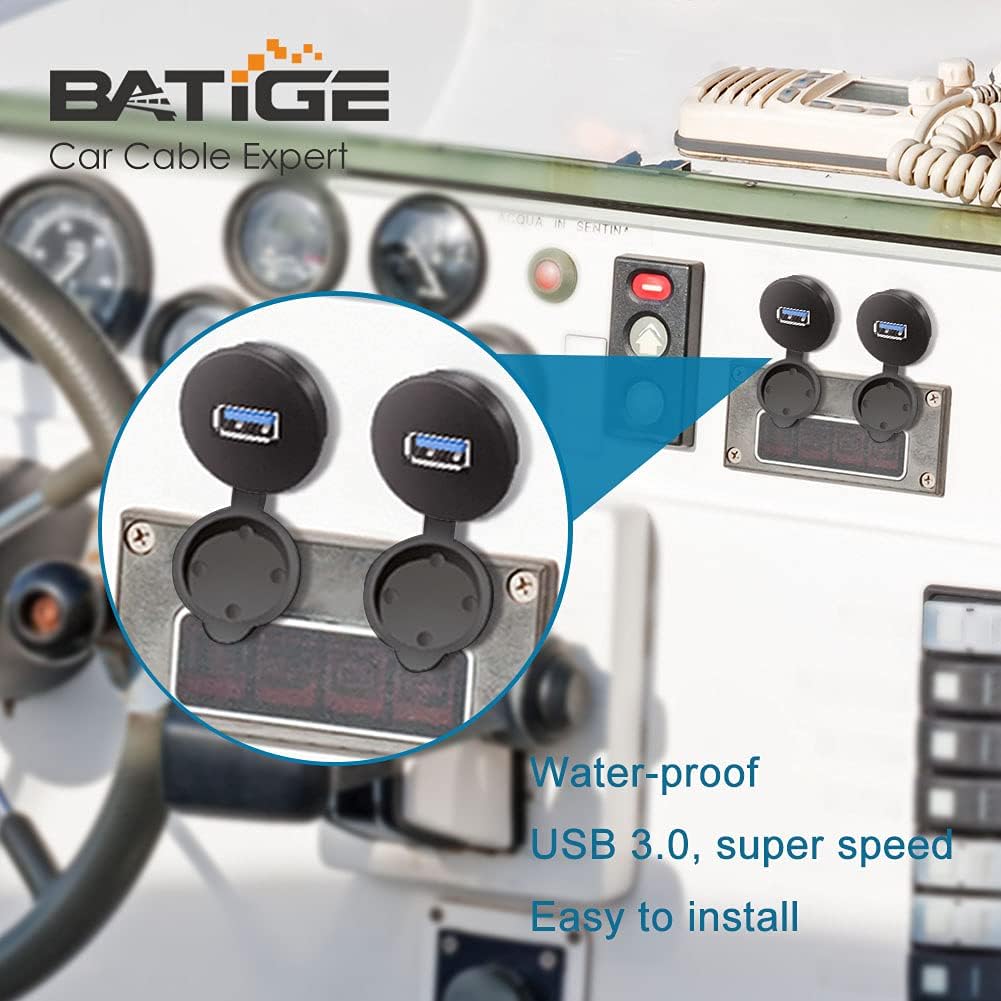 70% Off Everything BATIGE Single Port USB 3.0 Male to Female AUX Car Mount Flush Cable Waterproof Extension for Car Truck Boat Motorcycle Dashboard Panel - 3ft