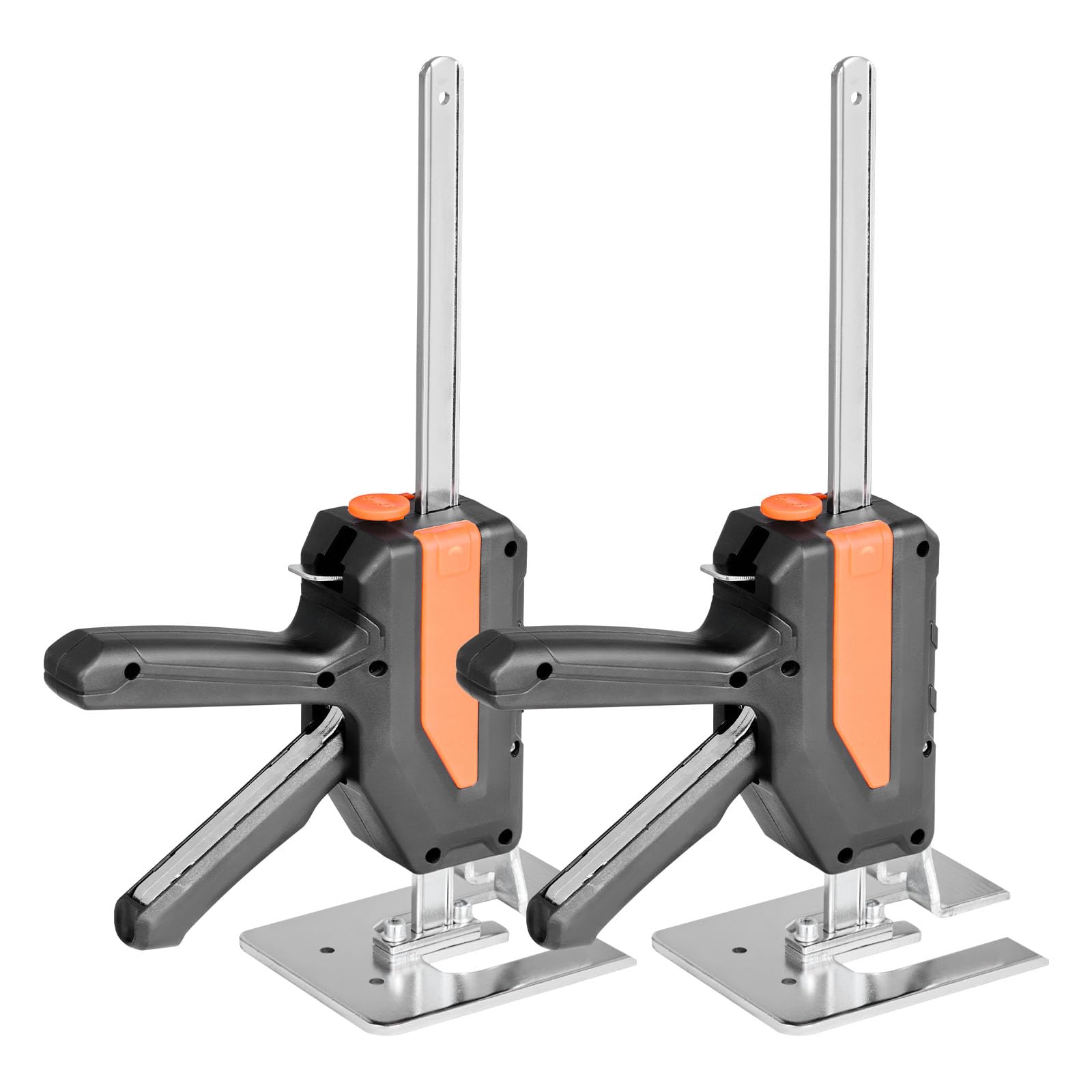 VEVOR Cric à Bras 2PCs, Lève Meubles Portes Plaques avec Capacité 200 kg, Outil de Levage Manuel jusqu'à 19,5 cm, avec Niveau Magnétique, 2 Modes de Réglage, pour Fenêtres, Installation, Noir