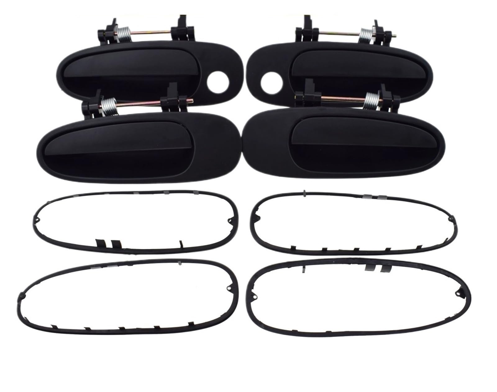 Hillar 4 Sides Set Door Outer Handle For Toyota For Corolla 1993 1994 1995 1996 1997 Black Exterior Door Handle 69220-12170 6922012170(4 Sides Set)