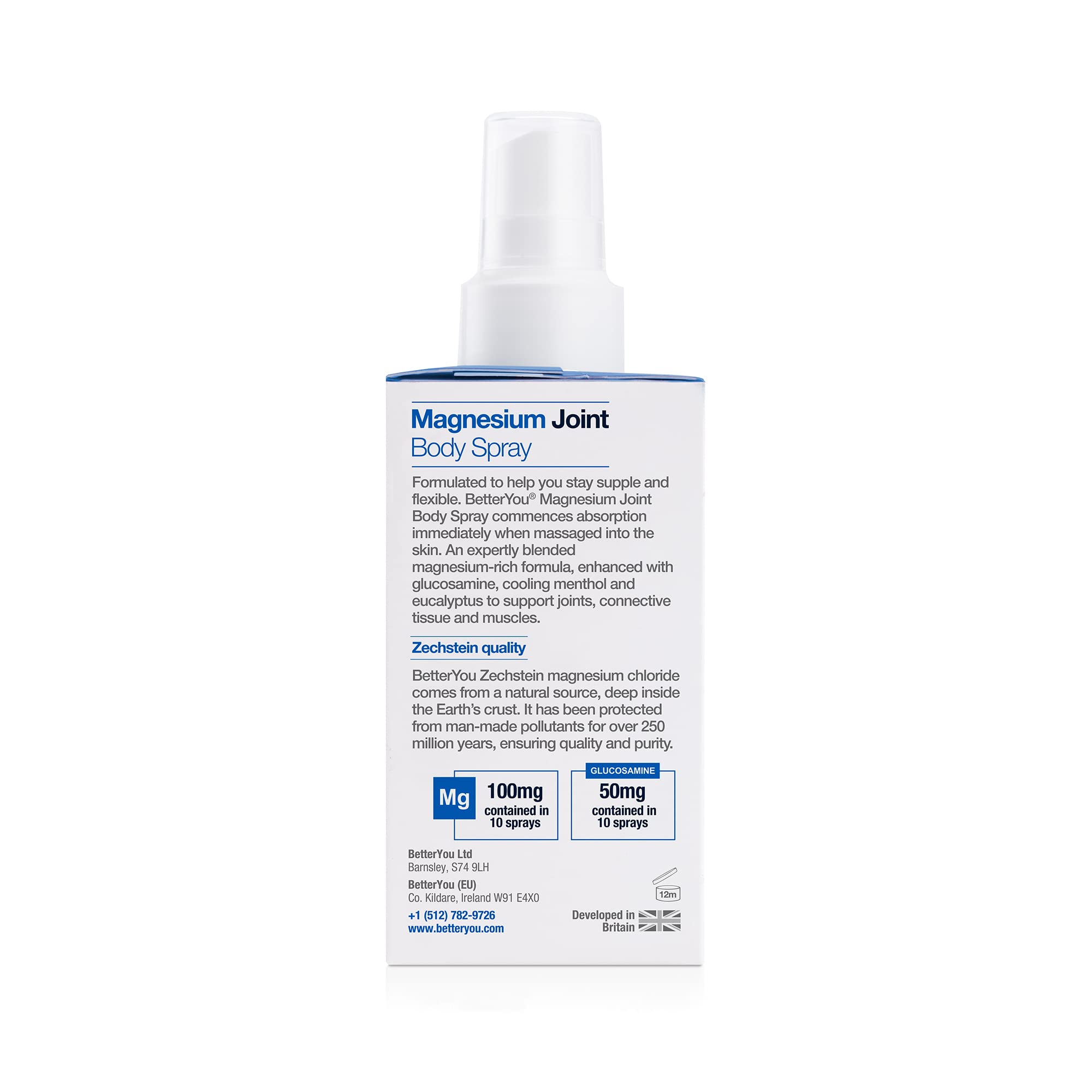 BetterYou Magnesium Joint Body Spray + Vegan Glucosamine Effective