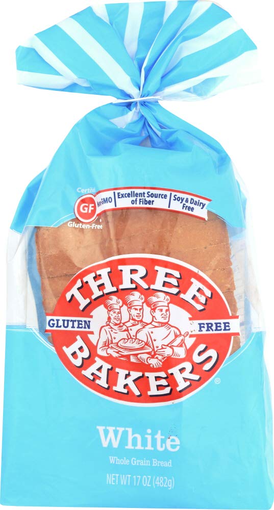 Three Bakers, Bread White Whole Grain, 17 Ounce