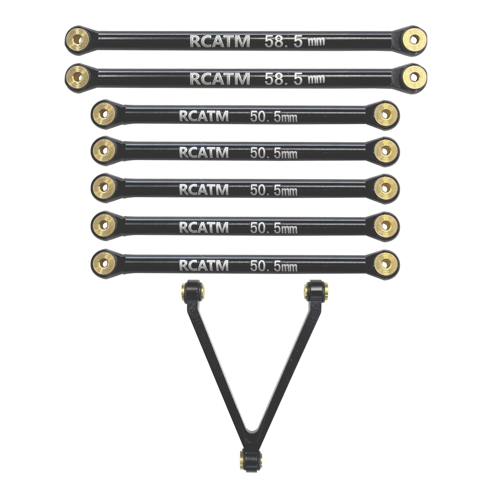 DragoBud RC Aluminum Alloy Suspension Rod Links Set for Axial SCX24 C10 1/24 RC Crawler Car Upgrade Parts (Black)