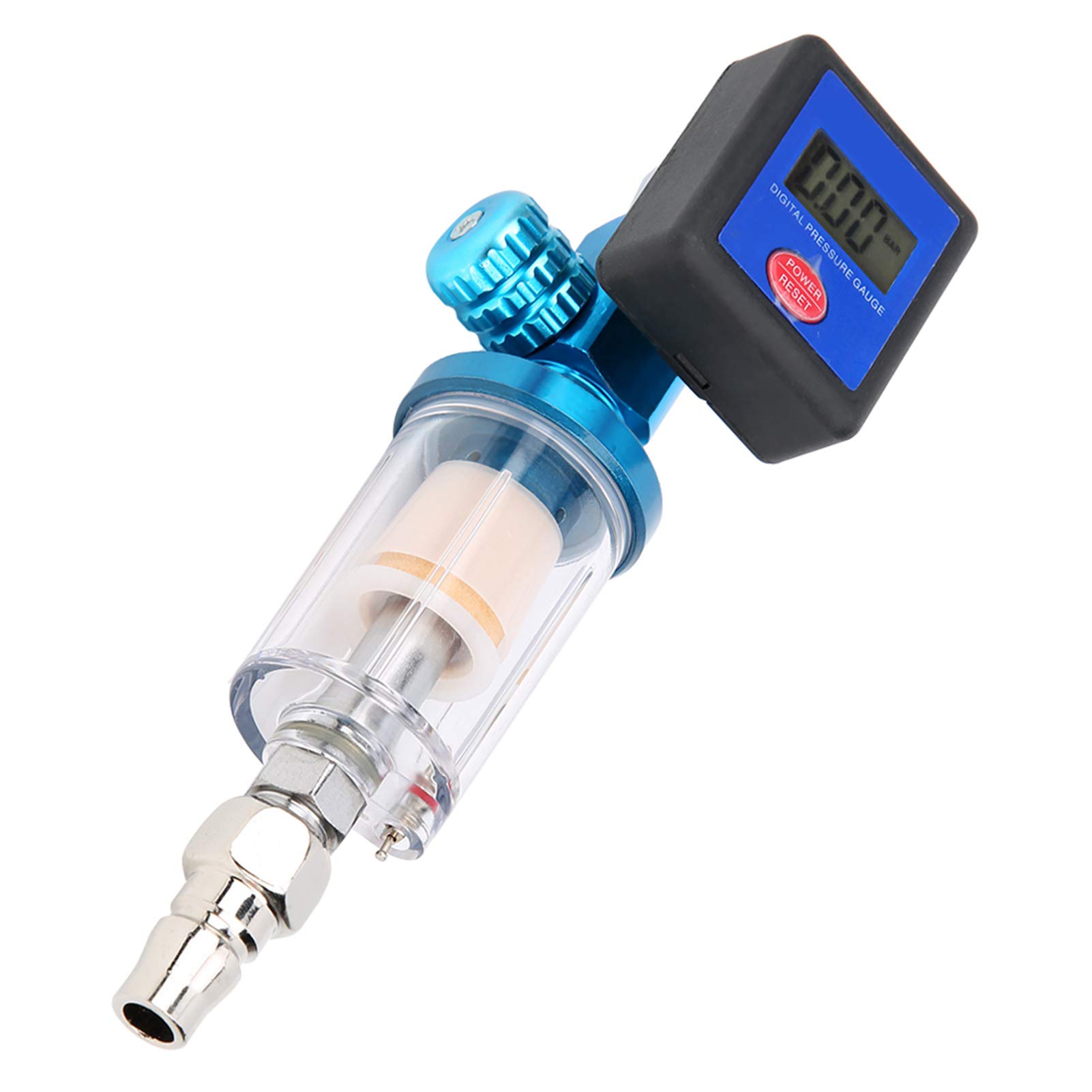 Ultimo regolatore d'aria digitale, misuratore di pressione con connettore Filtro separatore d'acqua filettato da 1/4 di pollice MF08 MF01 per tutti gli utensili pneumatici e compressori