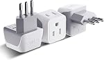 Ceptics Canada to Italy, Chile, Libya Travel Adapter (Type L) - Dual Input - Ultra Compact - Charge your Cell Phone, Laptops, Tablets (CT-12A, 3 Pack)