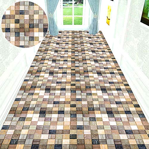Moqueta corredor 3D y alfombras de pasillo largo para entrada con talla personalizable rectángulo 3
