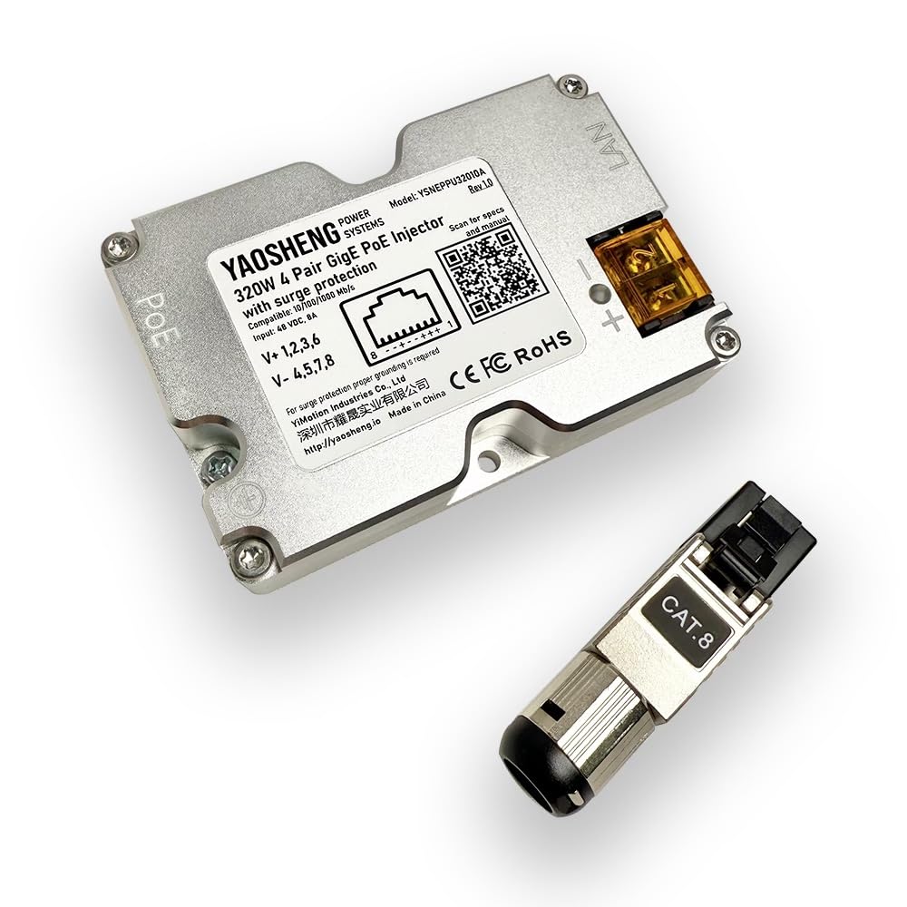 320W PoE Injector with Comprehensive Protection. Suitable for High Performance Starlink.