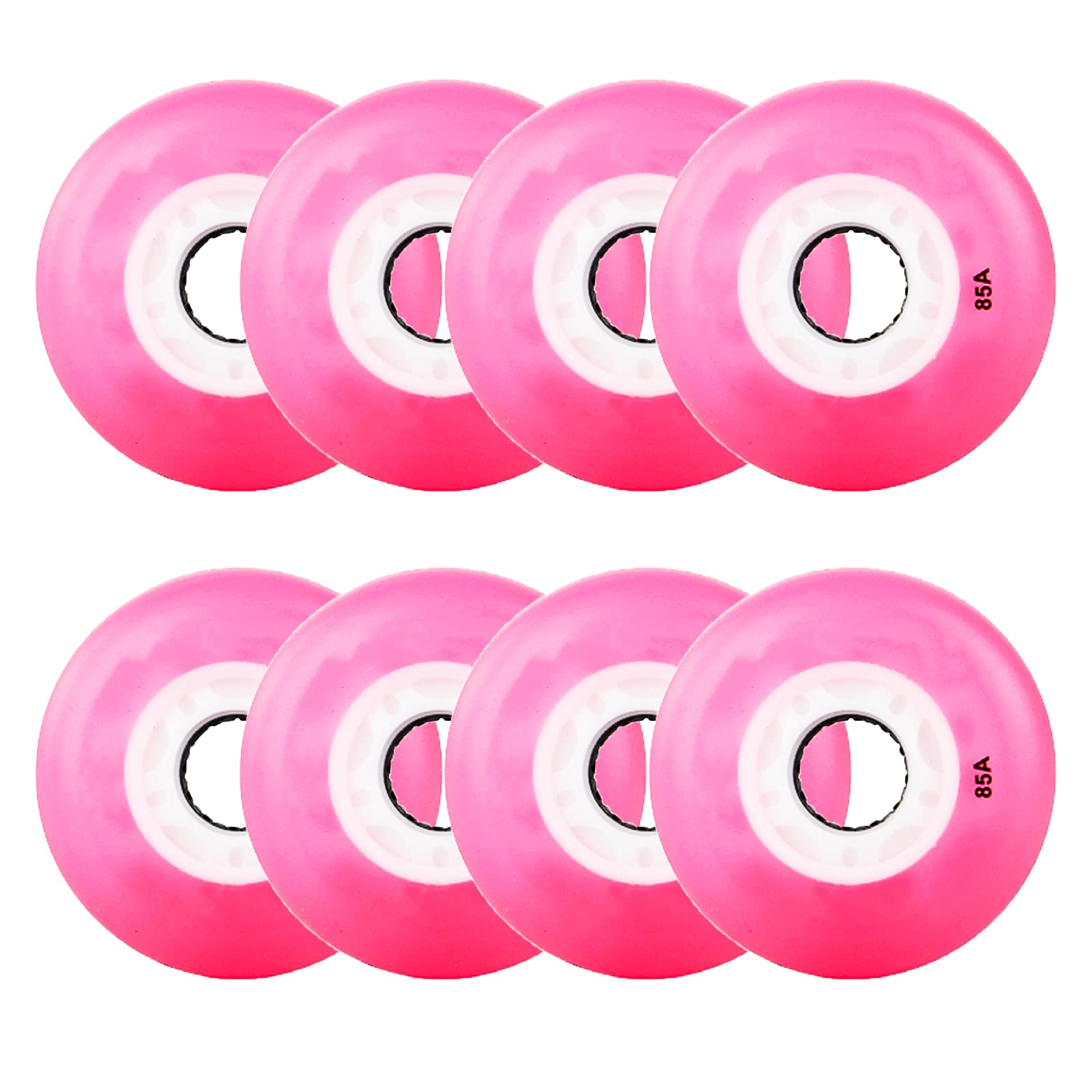 Inline-Skate-Rollen – 80 Mm, 88A Härte, PU-Räder In Rosa & Blau, 8 Stück Mit Lagern, Für Drinnen & Draußen Inline-Skate-Rollen – 80 Mm, 88A Härte, PU-Räder In Rosa & Blau, 8 Stück Mit Lagern, Für Drinnen & Draußen