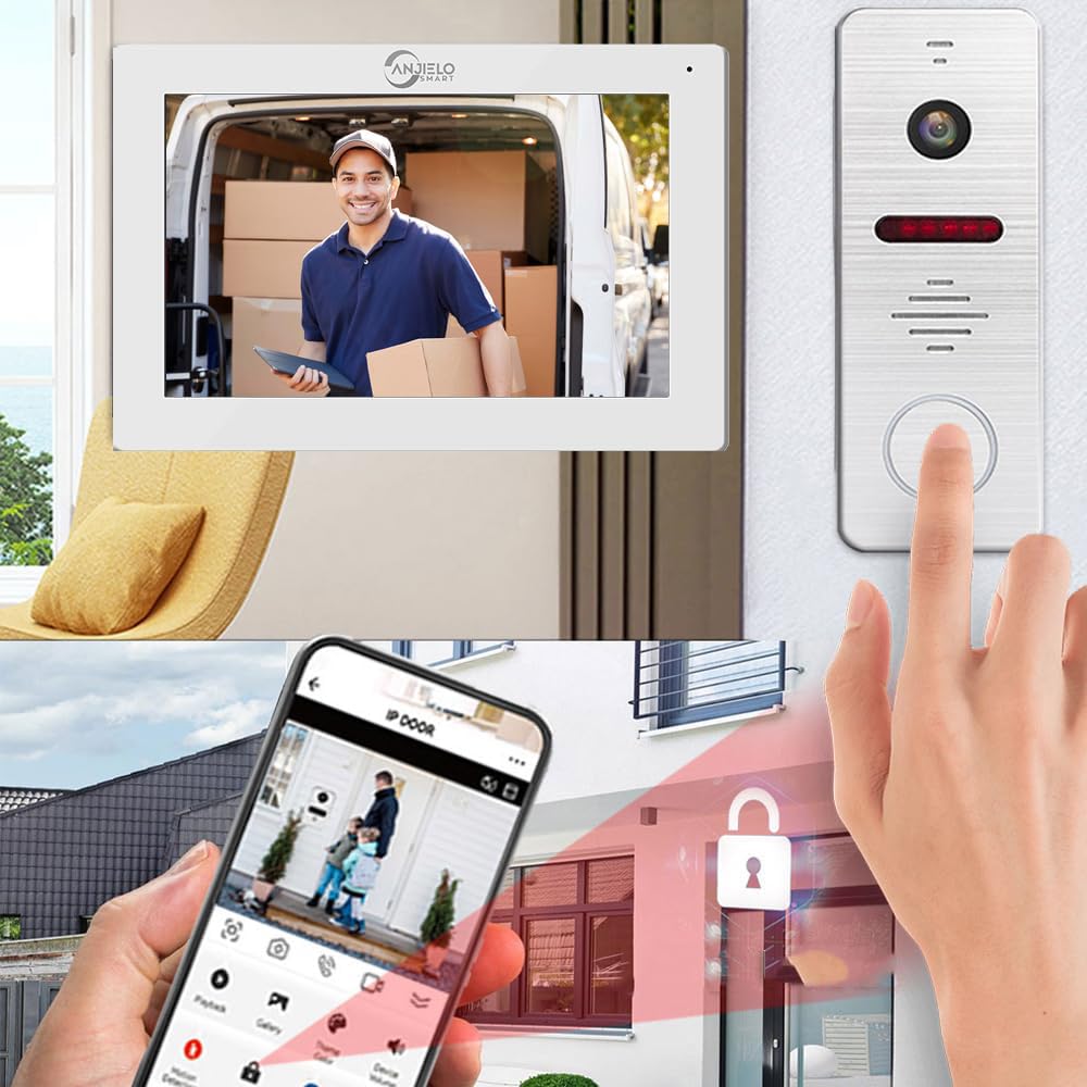 Amazon.co.jp: インターホン WiFi スマホ連携 双方向音声 ドアホン