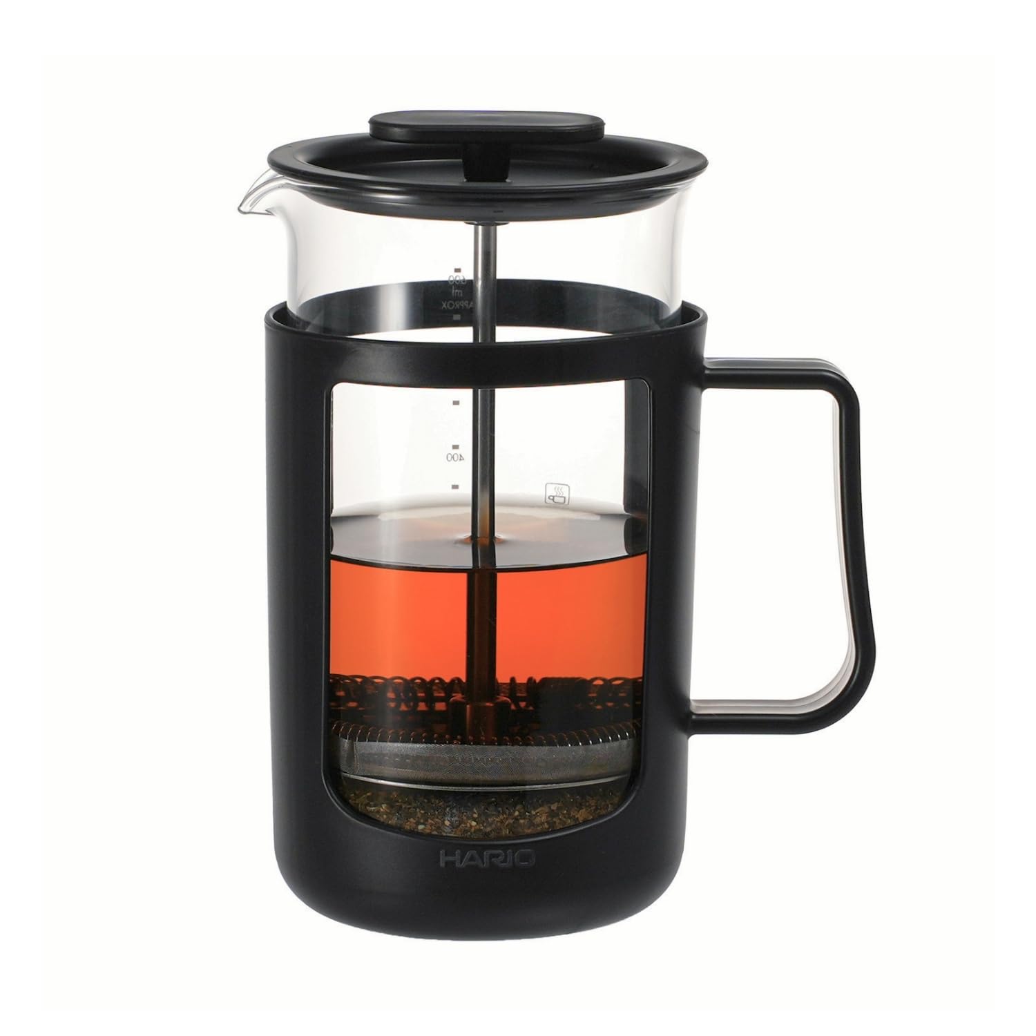HARIO Cafe Press U, cafetière à piston, 600 ml, noir