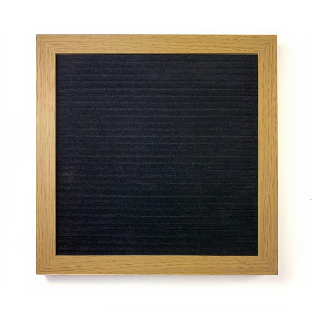 Cosco Tableau à message avec cadre en bois 25,4 x 25,4 cm - Tableau à lettres interchangeable avec 304 lettres pour la maison, le bureau ou le bureau (098522)