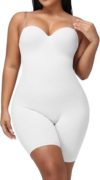 SHAPESHE Strapless Shapewear Bodysuit for Women Compression Tummy Control Seamless Underwired Corse Full Body Shaper