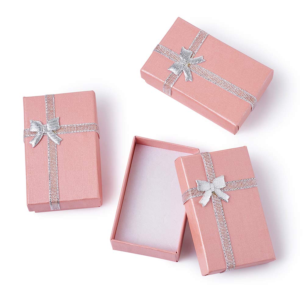 24pcs carré rectangle carton ensemble de bijoux boîtes avec éponge pour collier bagues boucles d'oreilles boîte perles fournitures emballage cadeau-07 24pcs