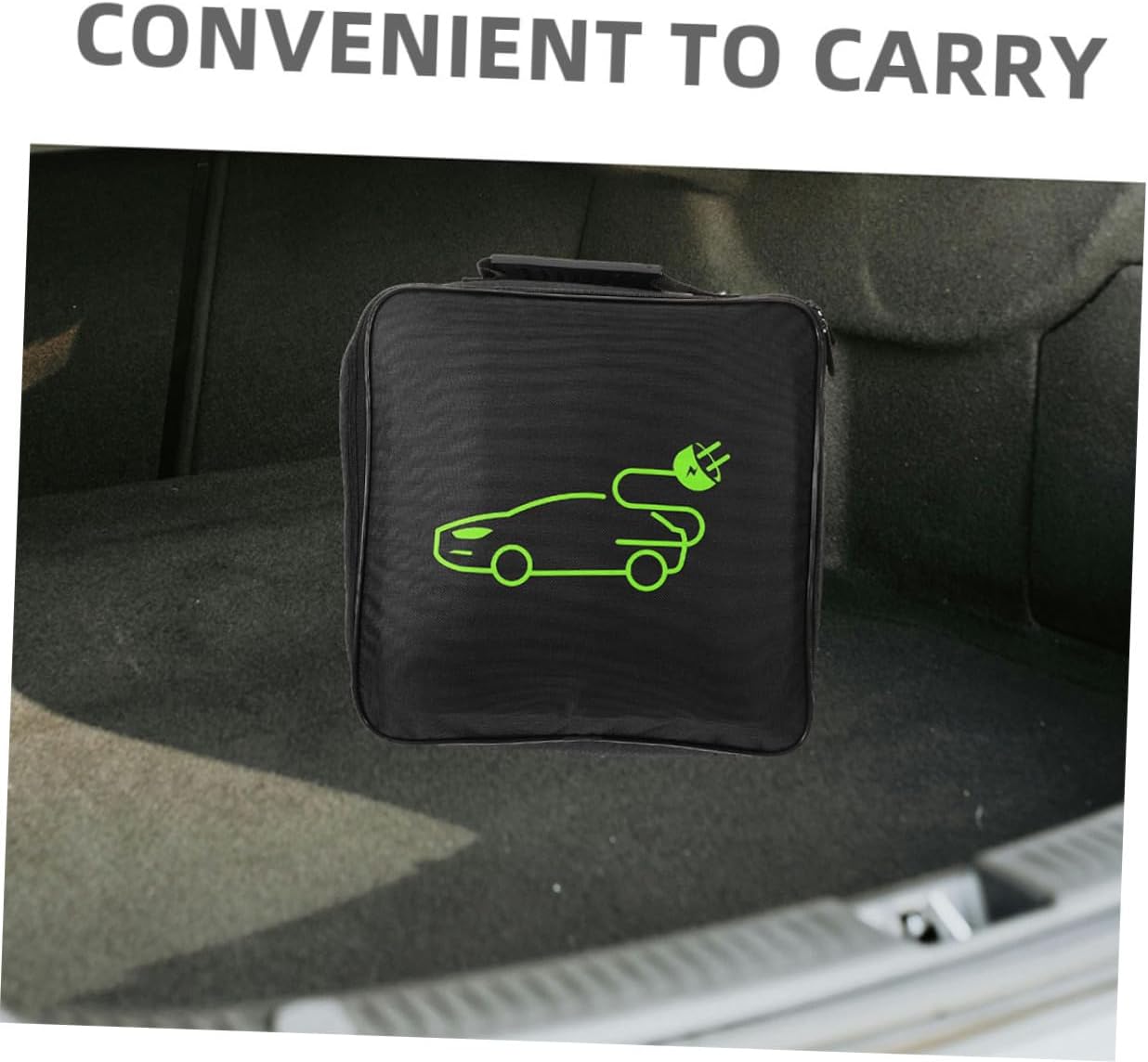DOITOOL 2pcs Waterproof Electric Car Charging Cable Storage Bag Organizer for Easy Car Accessories Management Portable Design for Vehicle Use Compatible with Electric Vehicles and RVs