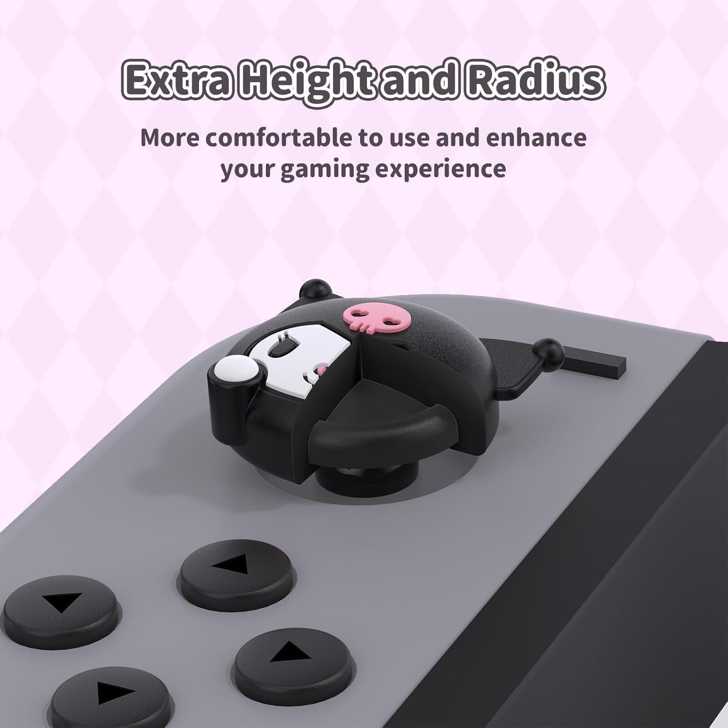 4PCS Switch Thumb Grips Caps,Soft Silicone Switch Joystick Covers,Kawaii Joy Con Thumb Grip Caps Compatible with Switch/OLED/Lite - Image 3