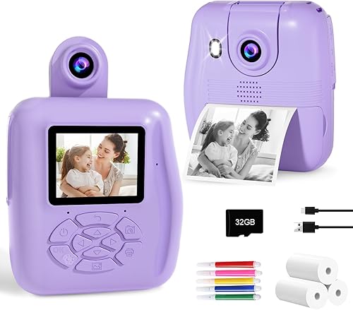 Miniatura 7 de Cámara para niños con impresión instantánea cámaras instantáneas para niños que imprimen fotos, cámara digital para niños, cámara de juguetes 1080P