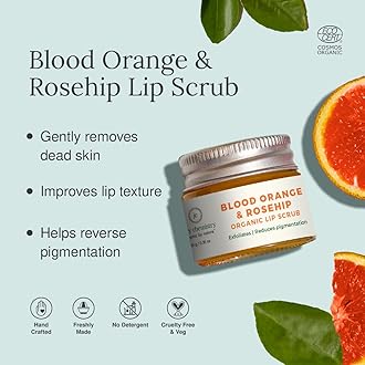 Juicy Chemistry Iconic Lip Duo Kit - Blood Orange & Rosehip Lip Balm, 5 g & Blood Orange & Rosehip Lip Scrub, 10 g | Enriched with Natural Ceramides to Exfoliate, Hydrate & Moisturise Lips