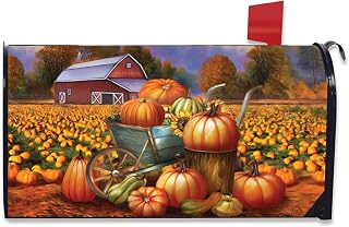 Pumpkin Farm Fall Magnetic Mailbox Cover Cart Autumn Standard Briarwood Lane