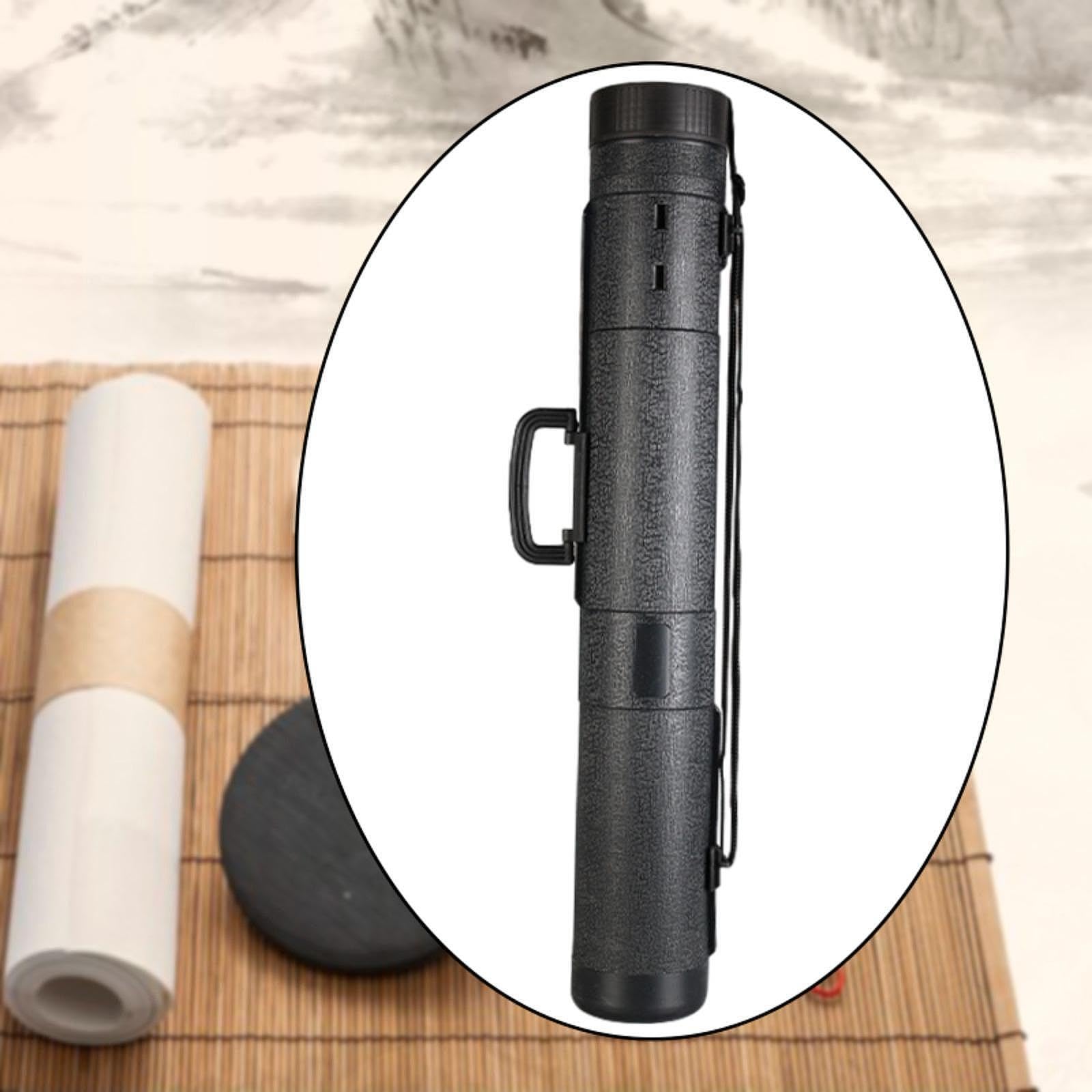 Amagogo Posterröhre mit verstellbarem Riemen, Transportröhre zur Aufbewahrung von Kunstwerken und Postern, zum Transportieren von Dokumenten, Blaupausen, 11 cm L 78 to 140 cm