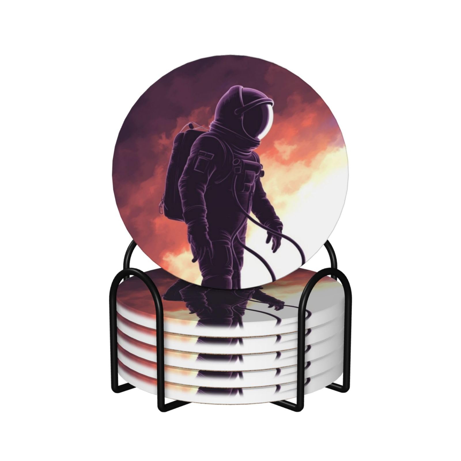 Dessous de verre astronaute lot de 6, une idée cadeau originale pour crémaillère
