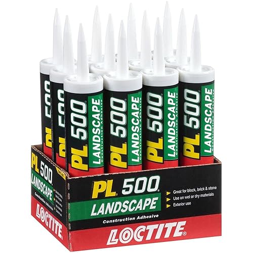 Miniatura 3 de Loctite PL 500 - Adhesivo para construcción de bloques de paisaje y pavimentadora VOC, bronceado, cartucho de 10 onzas líquidas, 1 paquete