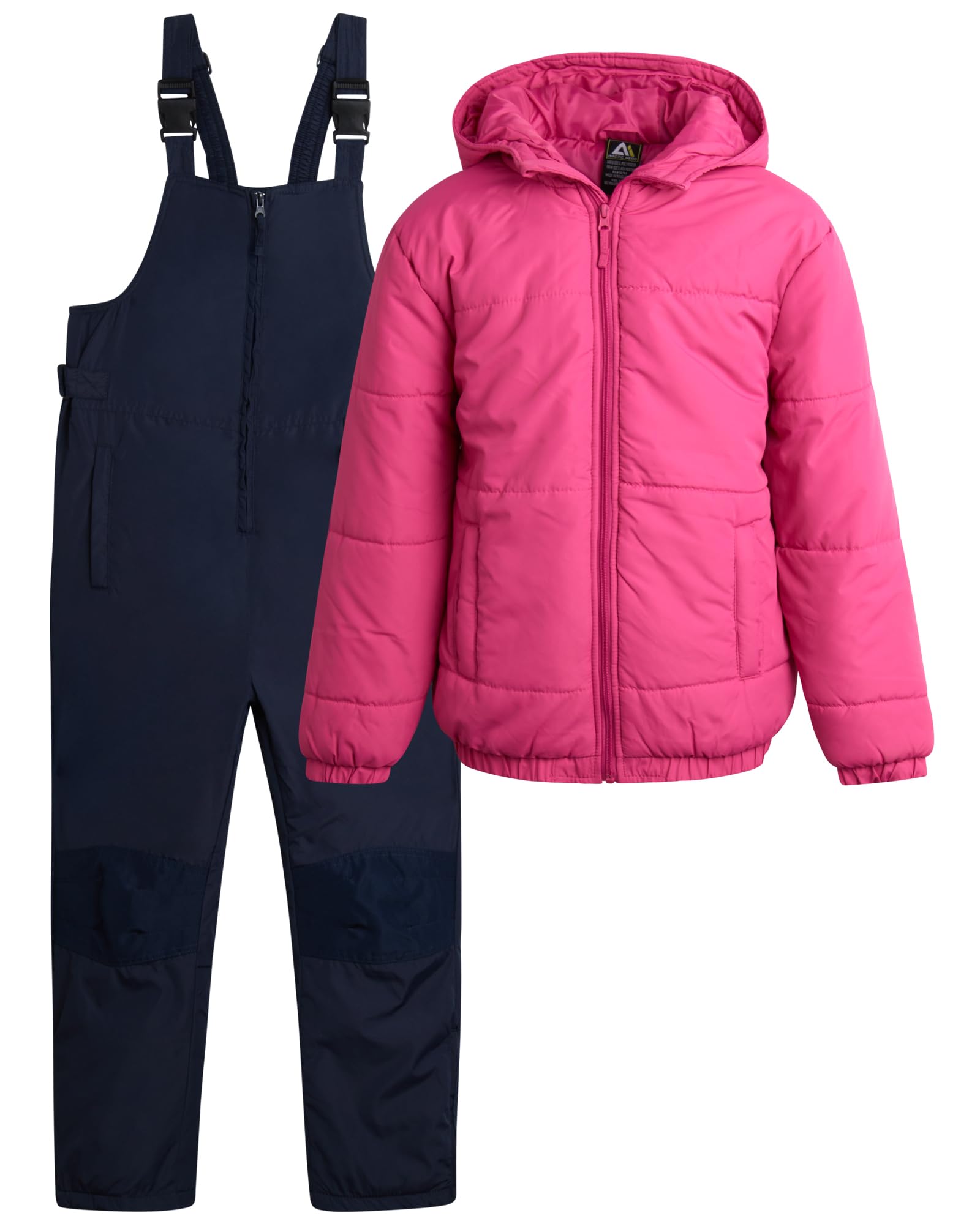 kids39 ski set  2 piece unisex boys39 and girls39 insulated waterproof snow bib with hooded jacket 4-18