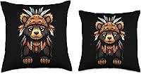 Vista 3 de Native American Day American Indian Pride Cojín de oso indígena indígena nativo americano, diseño de artes tribales, 16 x 16 pulgadas, multicolor