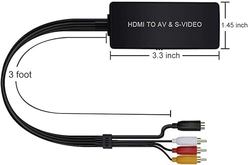 Vista 12 de Dingsun Convertidor de componentes a HDMI, adaptador de convertidor YPbPr/RGB+R/L a HDMI, compatible con 720P/1080P para DVD, VSH, reproductor