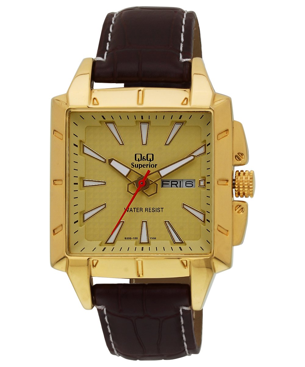 Q&Q Shogun Analog Gold Dial Mens Watch - S202-100Y (B00OXUD7L2) Amazon Price History, Amazon Price Tracker