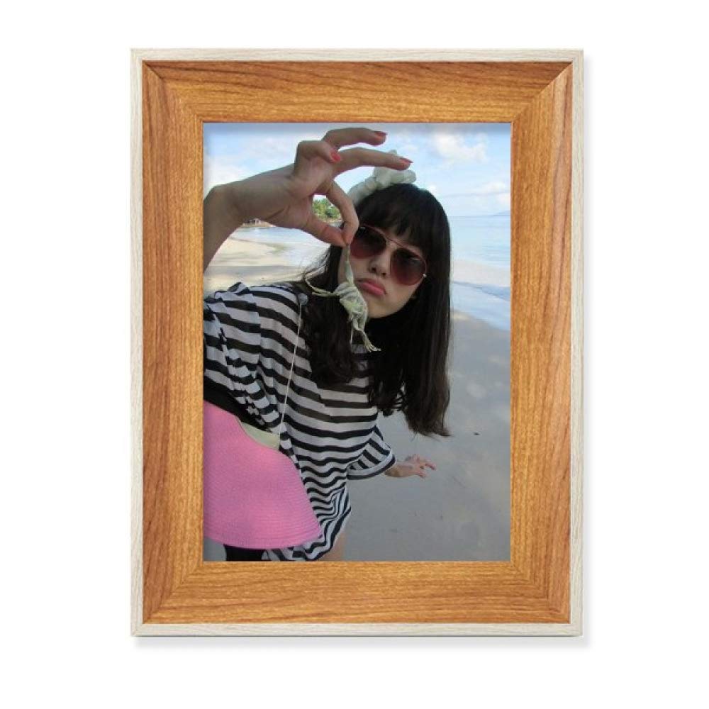 Cadre photo en bois de bureau sur le thème plage et bernard-l'hermite pour peinture d'art Yao