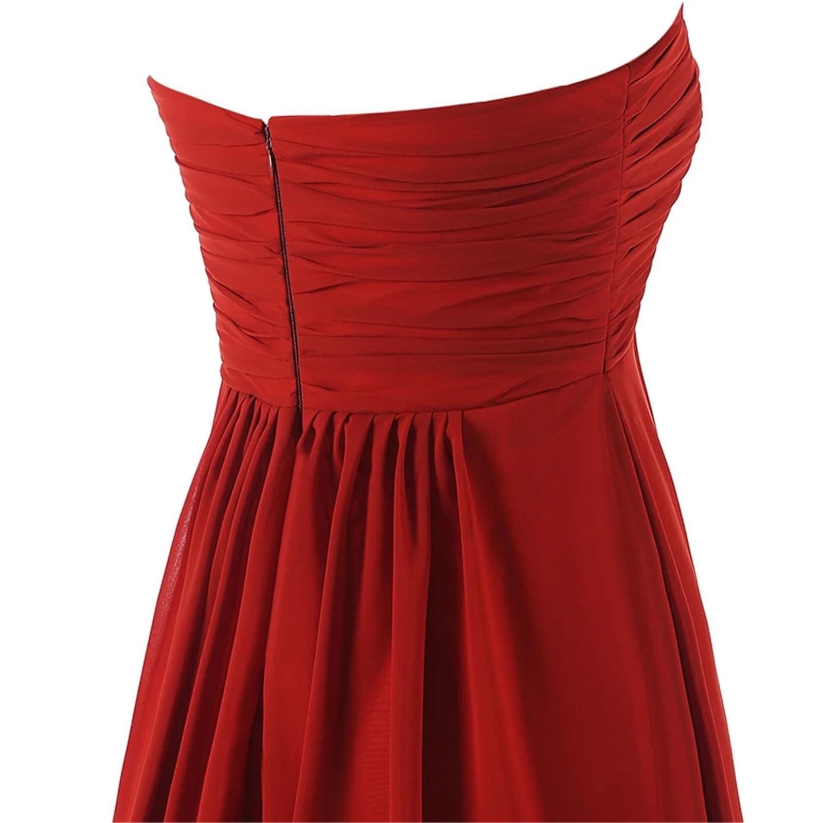 Vestido de Dama de Honor Largo sin Tirantes de Talla Grande en Color Rosa Burdeos, Vestido de Fiesta de Boda y graduación(NO.77 Grape Purple,12)