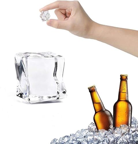 Miniatura 6 de HEALLILY - Juego de 48 cubos de hielo falsos acrílicos para bodas, fiestas, mesa de mesa, rellenos de 0.787 in, Como se muestra, 1