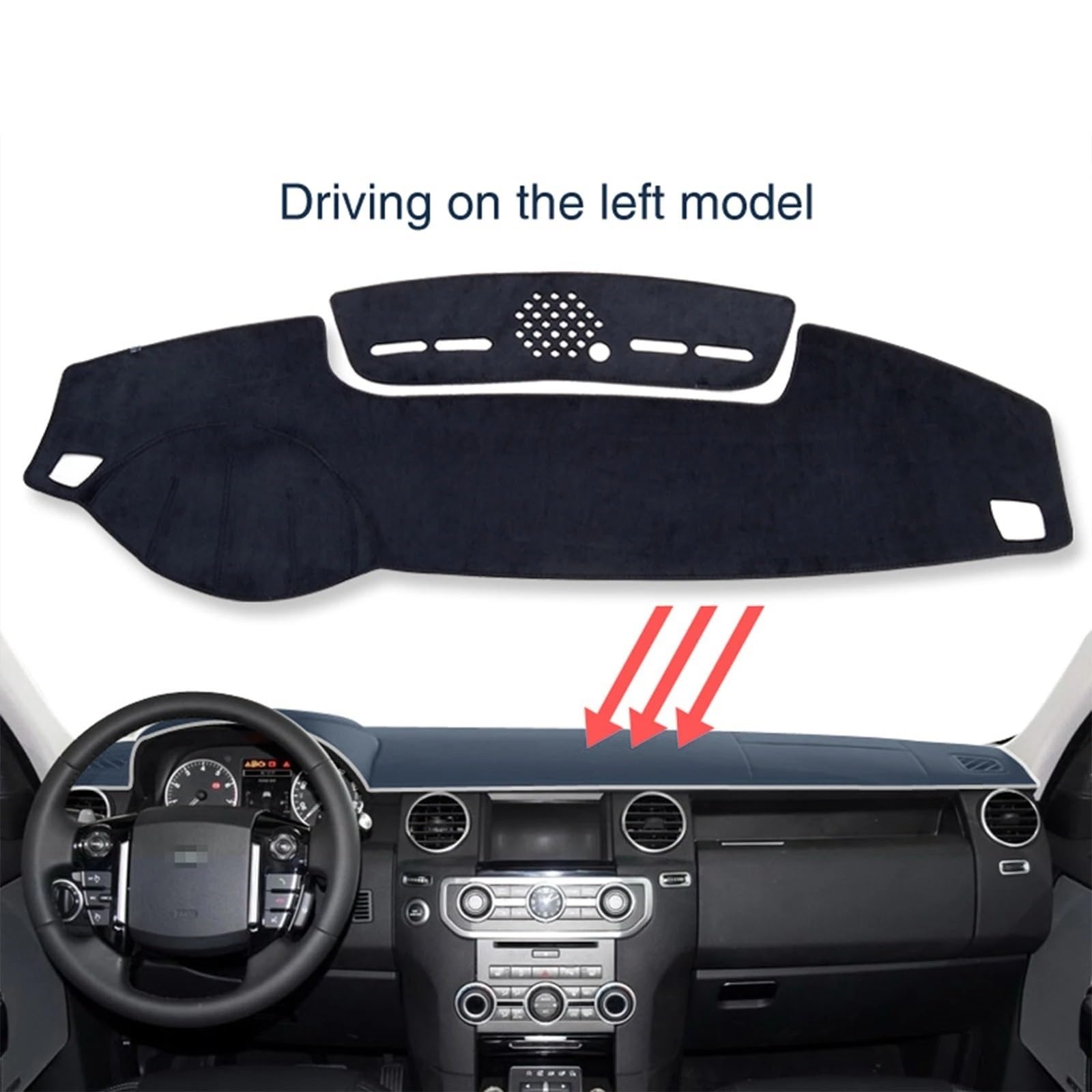 Caches pour tableaux de bord Pour Land Pour Rover LR3 LR4 Discovery 3 4 2005-2016 Tapis De Tableau Bord Voiture Tapis De Protection Pare-soleil Tapis Tableau De Bord Couverture Tableau Bord Voiture(LH