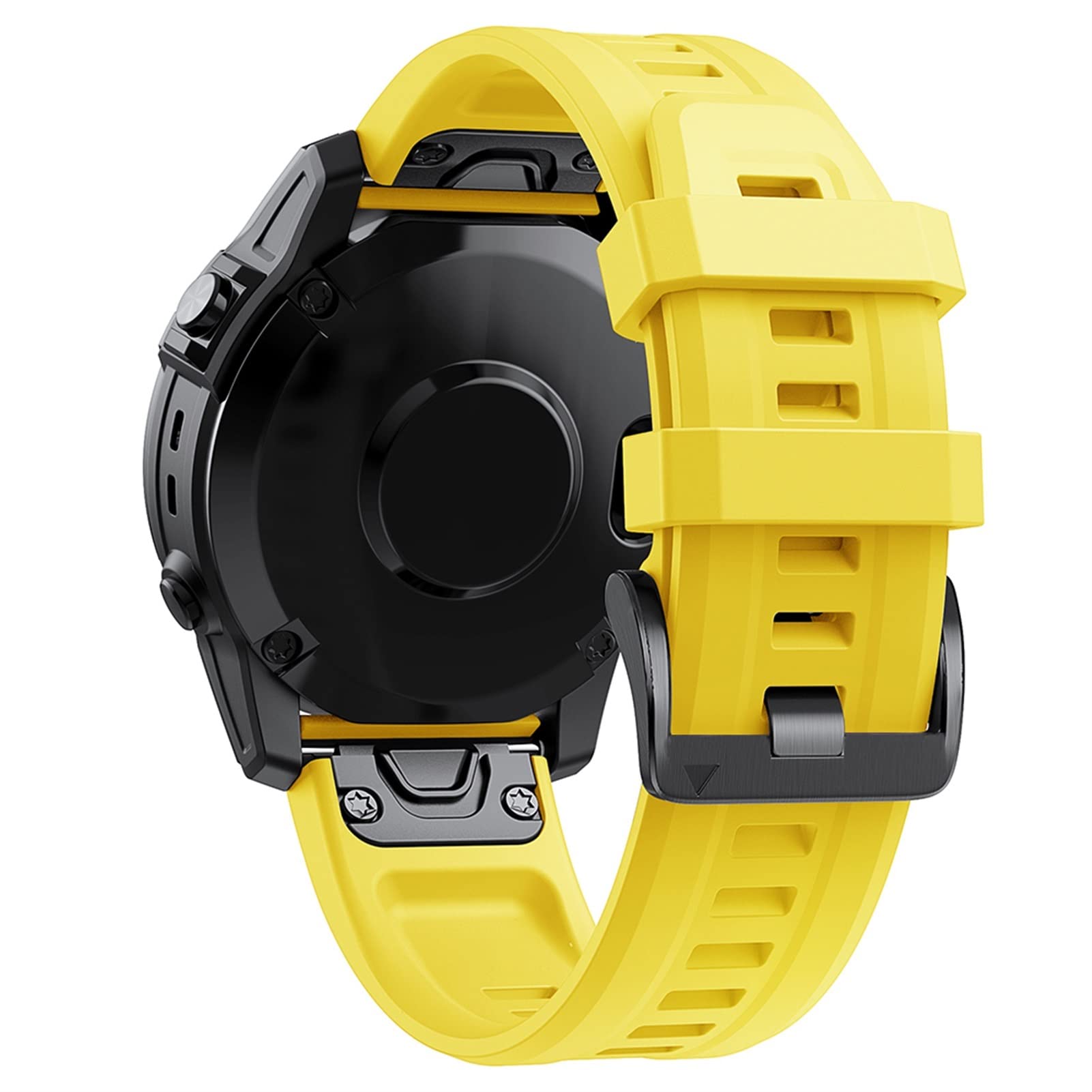 Aemall Yellow Quickfit 26 22Mm Smart Orinigal Straps For Garmin Fenix 7 7X Epix 6 6X Pro 5 5X 3Hr 945 Silicone Smartwatch Wrist Bands Bracelet (Color : Size : 26Mm Fenix 7X)