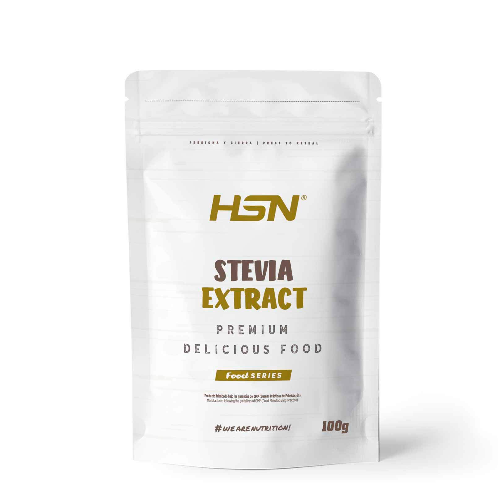 HSN Stevia en Polvo Natural | 100g | 100% Extracto de Hojas de Estevia | Polvo Fino | Sin Añadidos | Fácil de Mezclar | No incluye cacito dosificador | No-GMO, Vegano, Sin Gluten