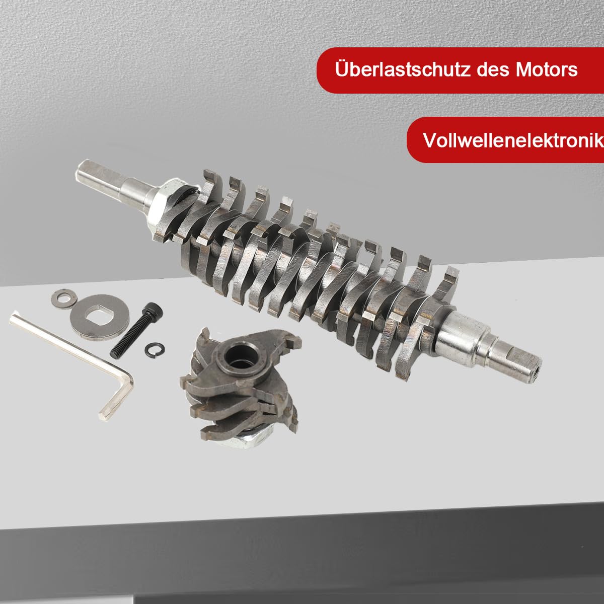 Hartmetall Fräslamellen Walzenfräse Ersatzklinge für Betonschleifer Wandhobelung Legierter Stahl 24 Klinge 12cm Hobellänge, für Weichen Oberflächen Putz Altanstriche Tapeten Fliesenkleber