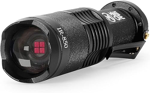 Maketheone Mini linterna IR 5W 850nm LED ajustable foco antorcha, luz infrarroja es invisible para los ojos humanos -para ser utilizado