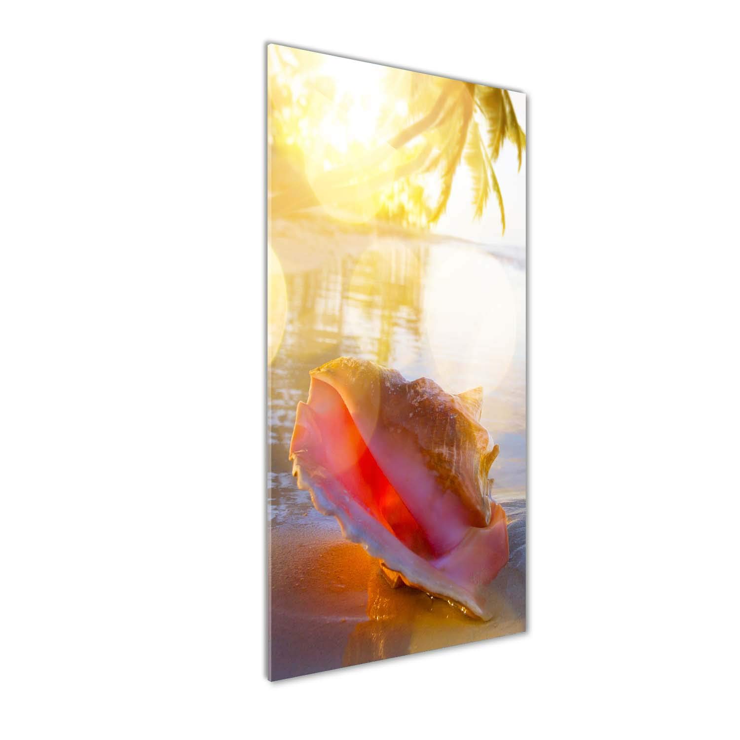 Image sur verre acrylique durable 50x125 tableau mural résistant motif bleu