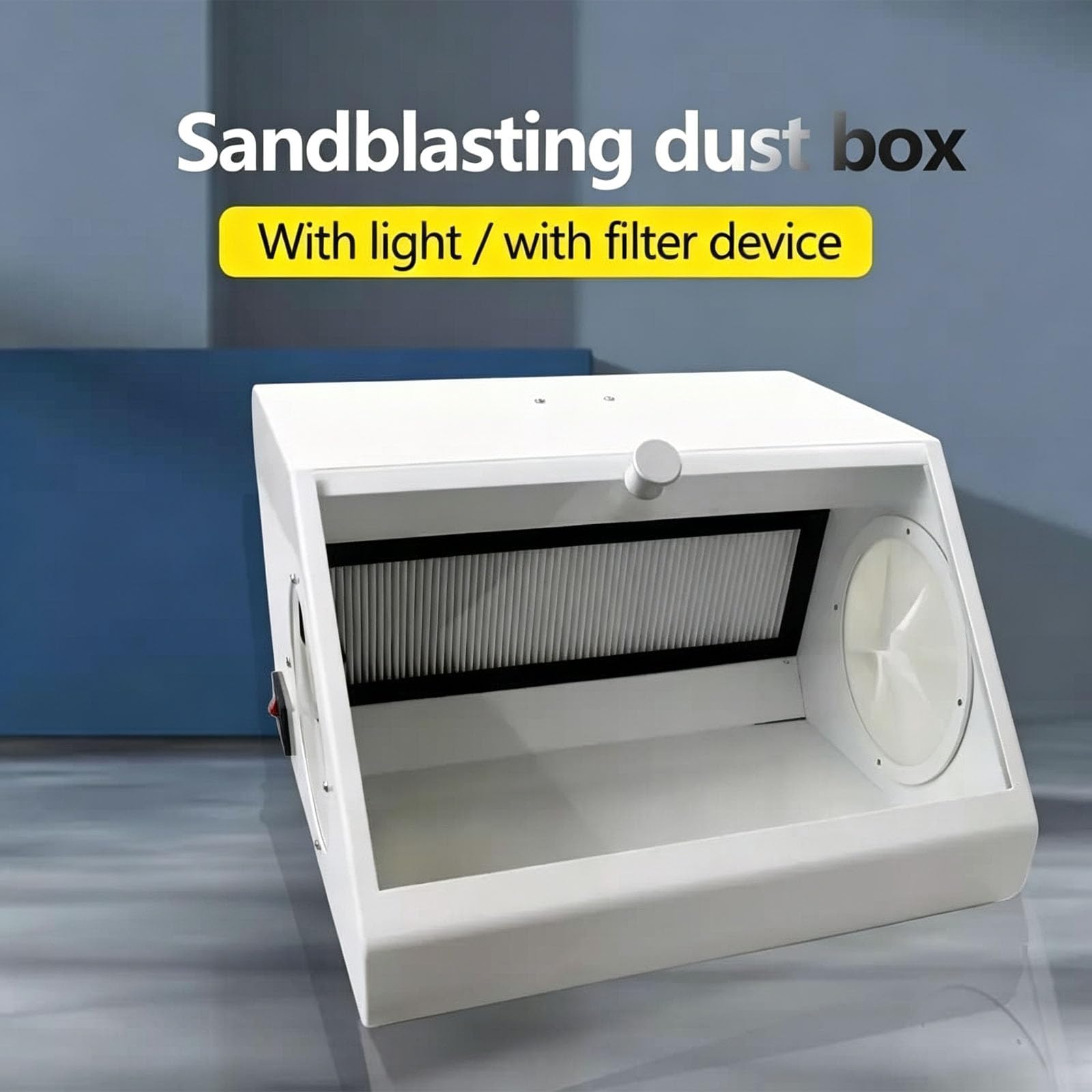 Colector De Polvo Para Arenado De Laboratorio Dental Global-dental, Extractor De Vacío Led De Alta Resistencia, Caja De Pulido Y Rectificado, Protector De Lapeado, Estuche A Prueba De Polvo Para