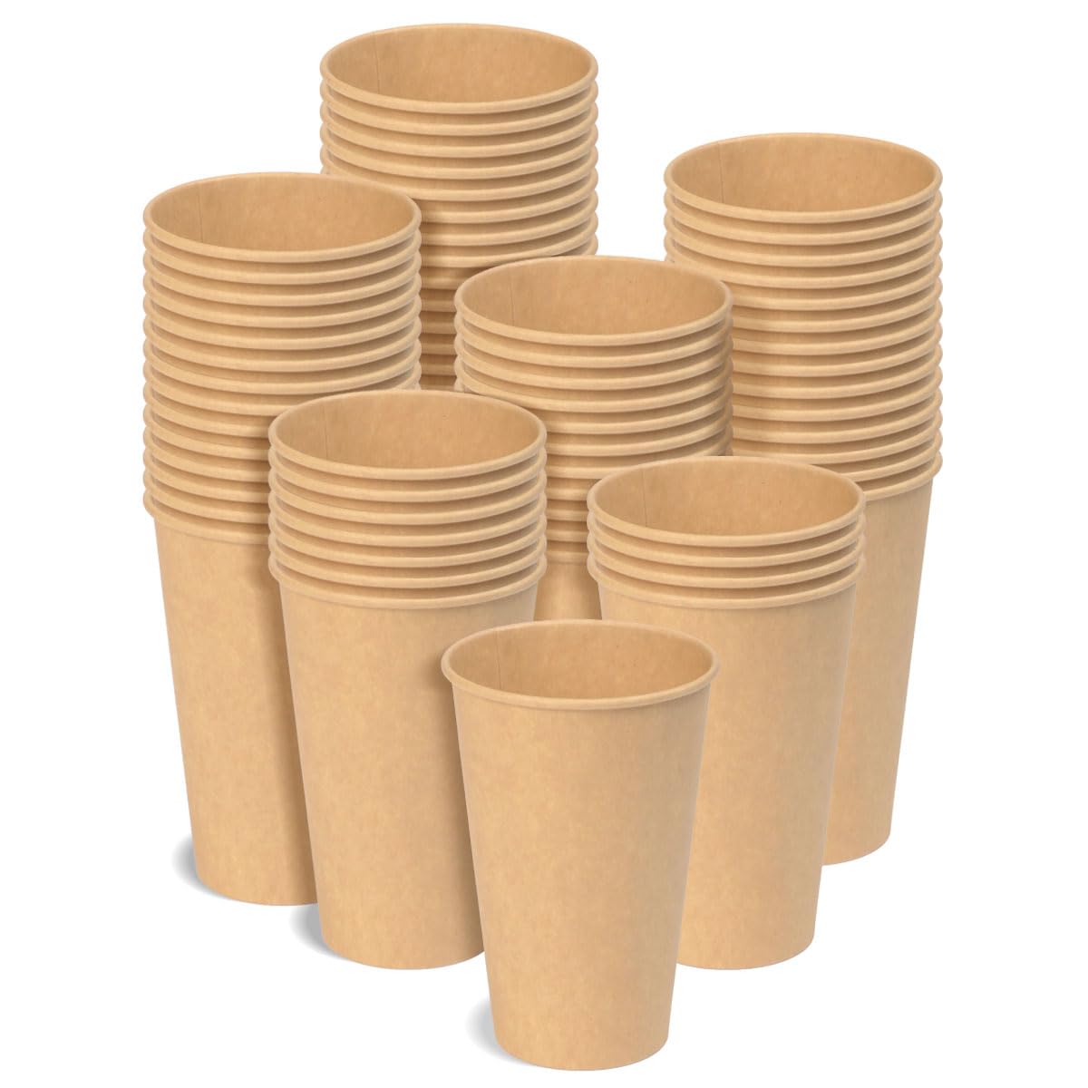 AICHEF 210 Pack 16 oz Disposable Paper Coffee Cup, Strong Soak Proof ...