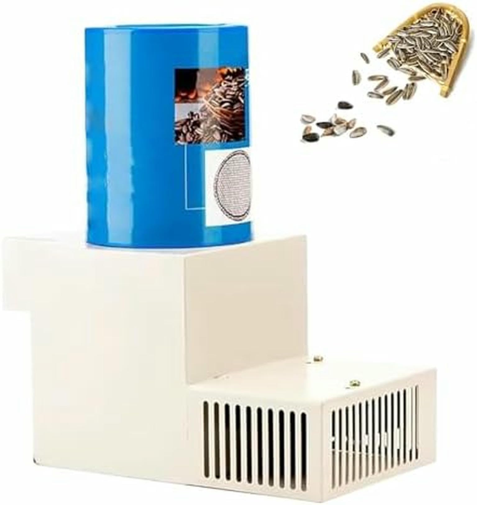Sgusciatore di semi di girasole, separatore completamente automatico con soffiatore a guscio, alimentazione regolabile, display digitale della tensione, uso domestico e commerciale